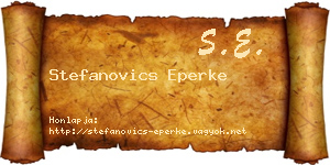 Stefanovics Eperke névjegykártya